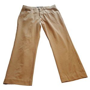 Alberto Ceramica Sz 34x27.5 Comfort Fit Dress Pants Brown Solid Straight Leg